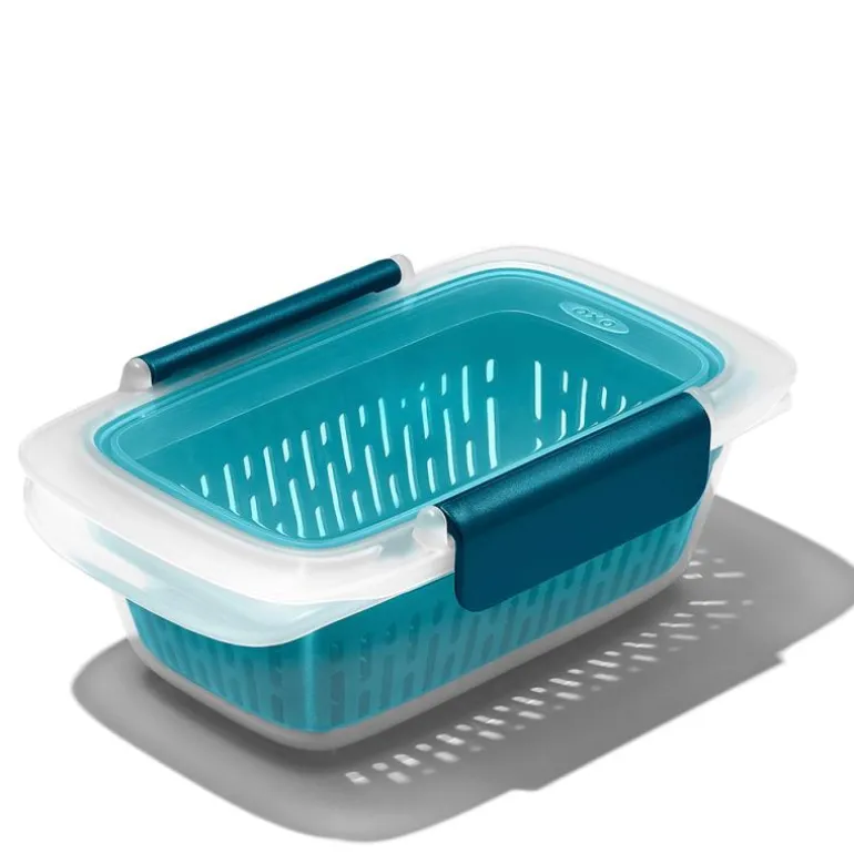 Prep & go container m/dørslag 450 ml grønn