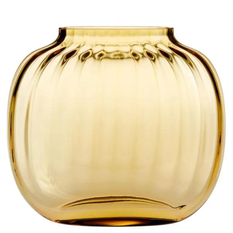 Primula oval vase 12,5 cm amber