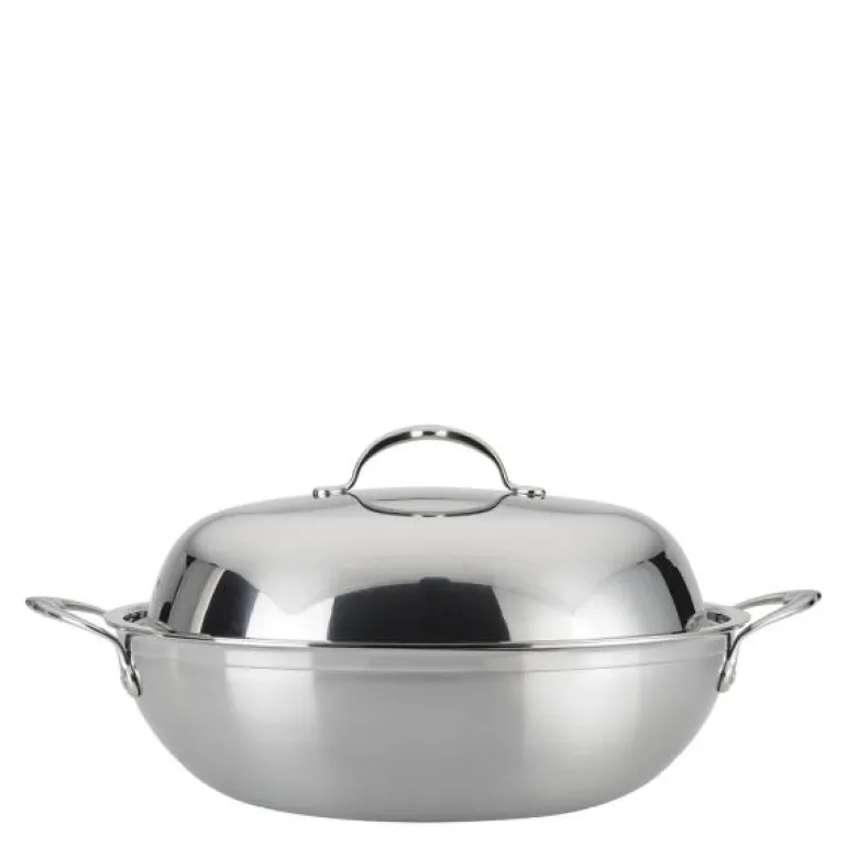Probond wok med lokk 36 cm stål