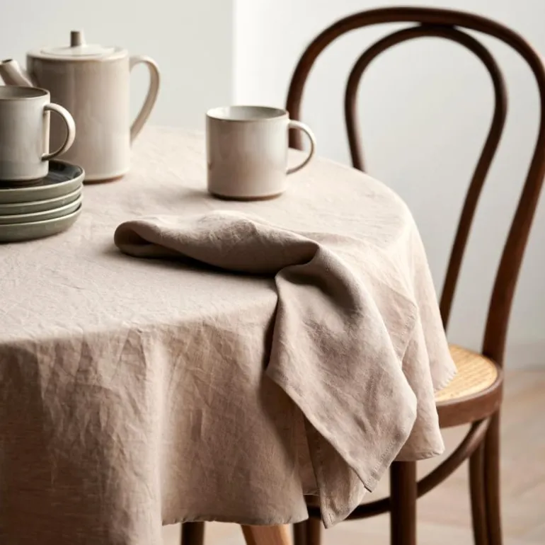 Pure Linen duk 160 cm nature