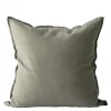Putetrekk lin 50x50 cm olive