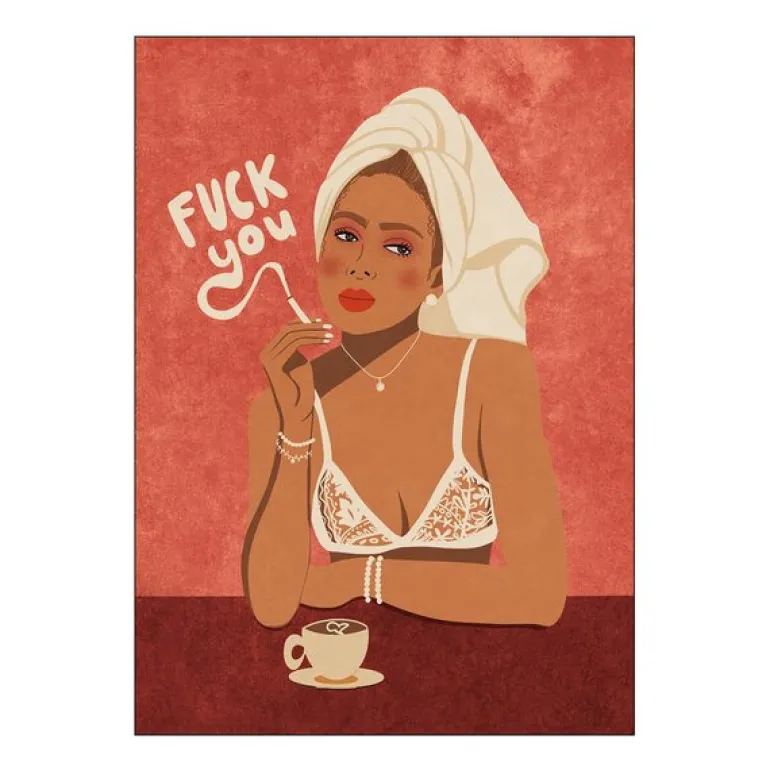 Raissa Oltmanns poster 30x40 cm fuck you