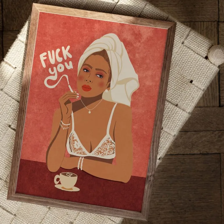 Raissa Oltmanns poster 30x40 cm fuck you