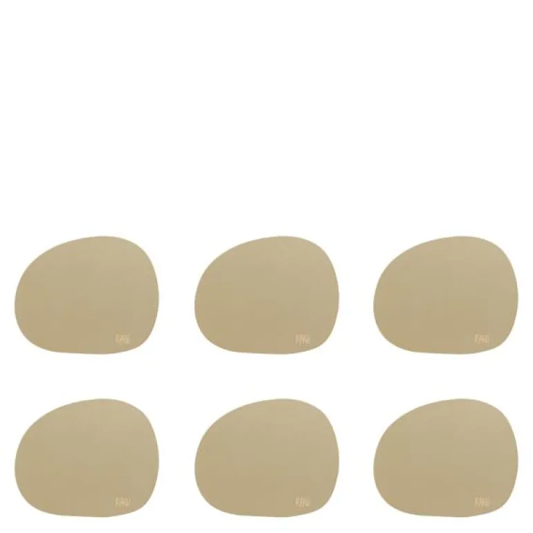 RAW Organic glassbrikke 6 stk beige