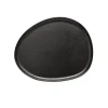 RAW Titanium Black organic tallerken 21x24 cm
