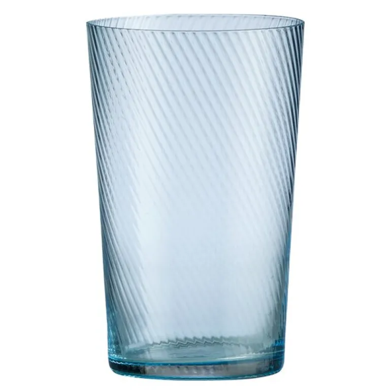 RAW Unique swirl highball glass 45 cl light blue