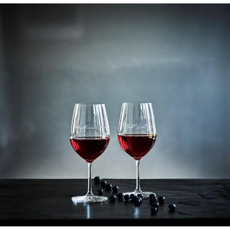 Rødvinsglass 62 cl pust livet er nå