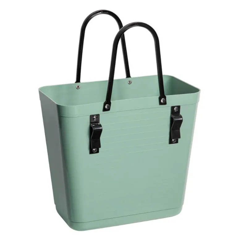 Recycled Plastic veske høy 14L med sykkelfeste oliven