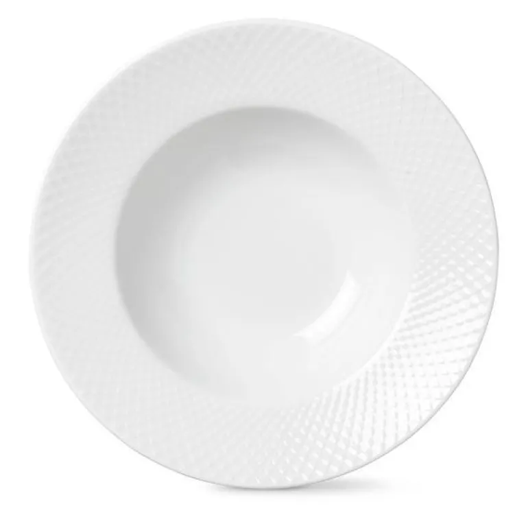 Rhombe dyp tallerken 24,5 cm hvit