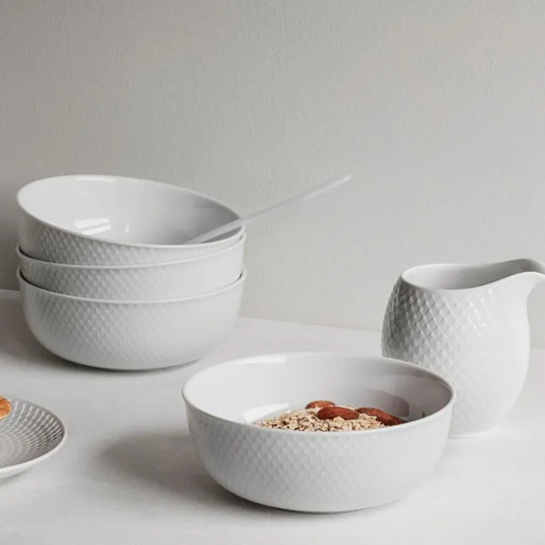 Rhombe skål 15,5 cm hvit