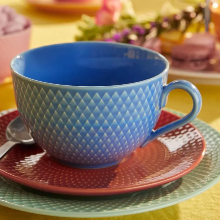 Rhombe tekopp 39 cl blå/terracotta