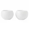 Rhombe telyslykt 6,5 cm hvit