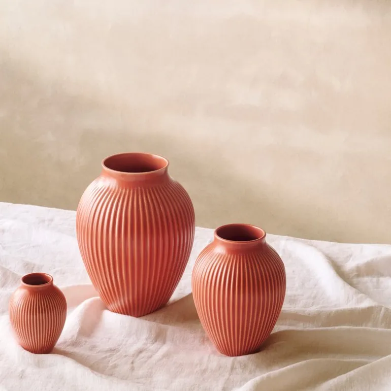 Ripple vase 12,5 cm korall