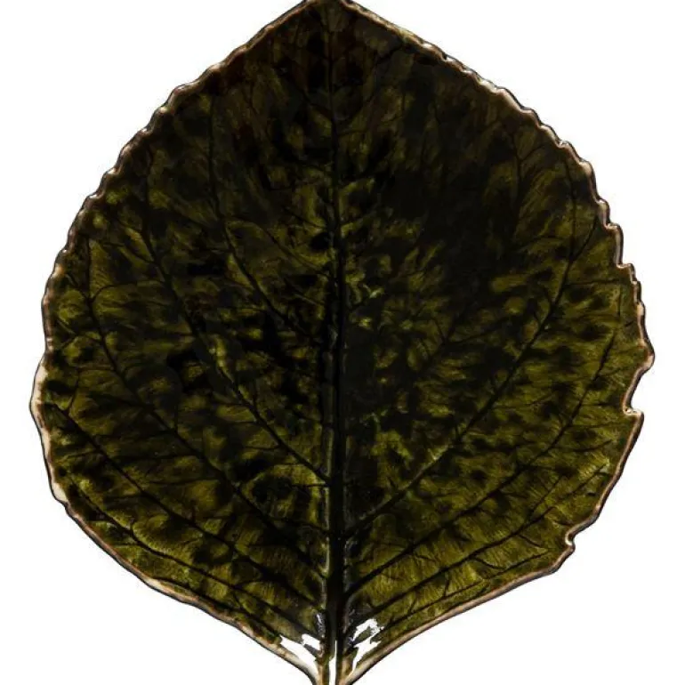 Riviera asjett hortensia 17x15 cm mørkegrønn/svart