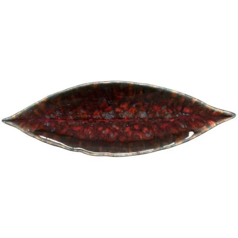 Riviera asjett laurbær 18x5,7 cm granat/svart