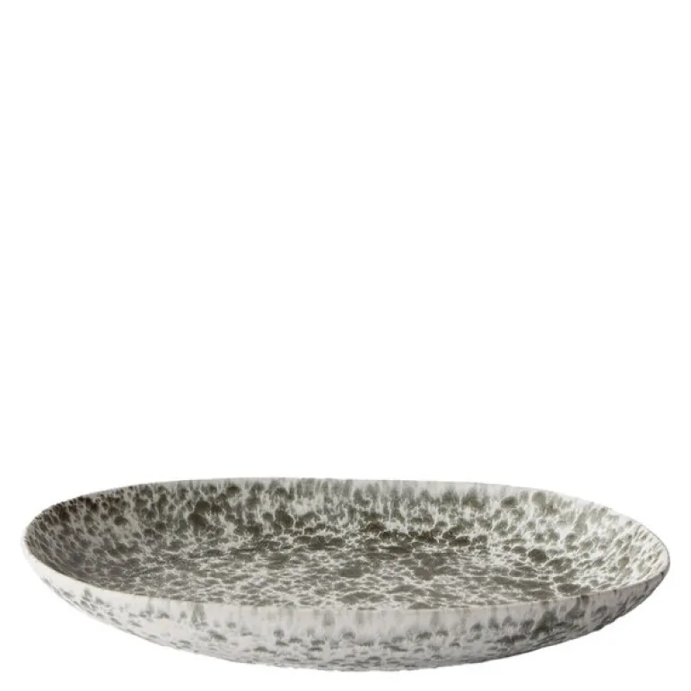 Rivoli serveringsfat liten 37x21,5 cm green splatter