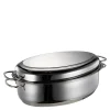 Rix fiskegryte m/rist 6L/2,5L børstet/blank