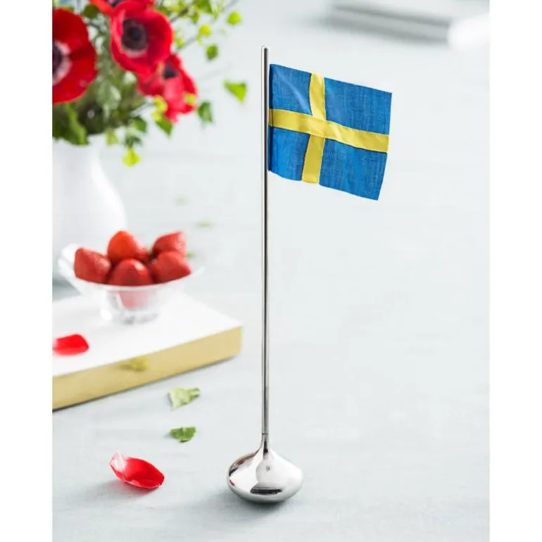 RO bordflagg svensk H35 cm sølv