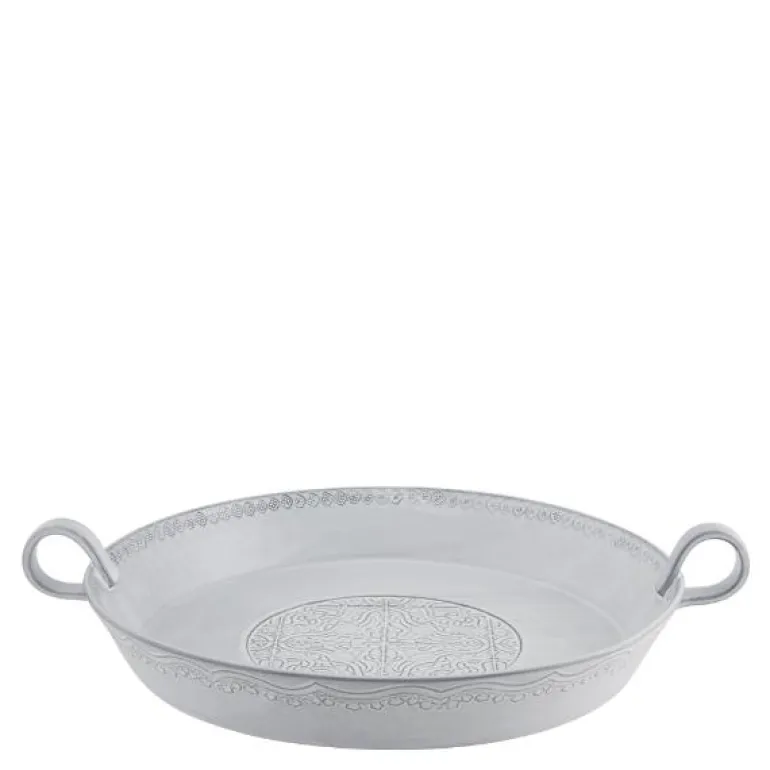 Rua Nova skål 35 cm lav antikkhvit