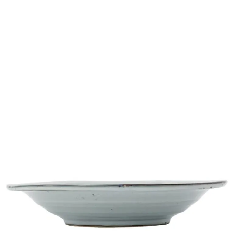 Rustic dyp tallerken 25 cm grå/blå