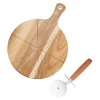 Sade pizzasett 2 deler rund 42x33x1,5 cm