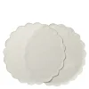 Scallopped dekkebrikke 2 stk 36 cm natur
