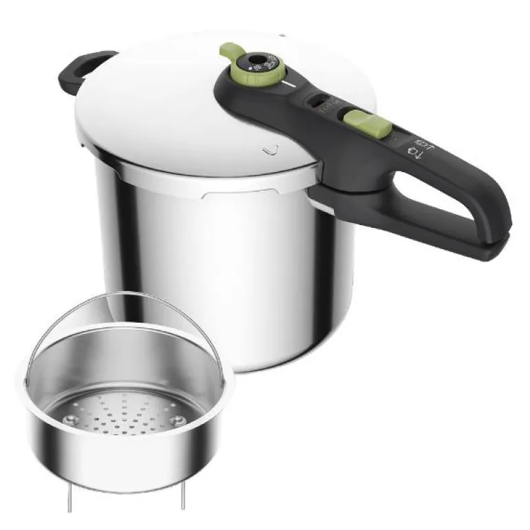 Secure Trendy trykkoker m/dampkurv 8L
