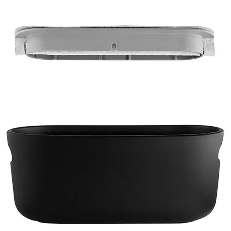Selvvannende urtepotte 31x13 cm svart