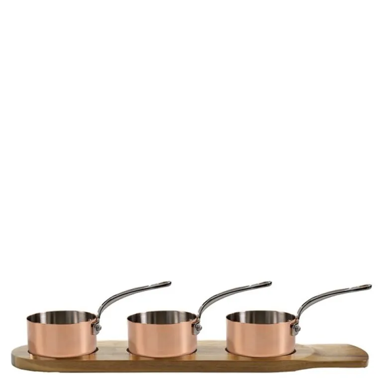 Serveware minikasserollesett 3 deler 9 cm kobber