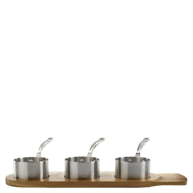 Serveware minikasserollesett 3 deler 9 cm stål