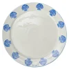 Shell stoneware fat 40 cm hvit/blå