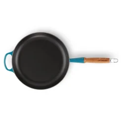 Signature stekepanne med trehåndtak 28 cm deep teal
