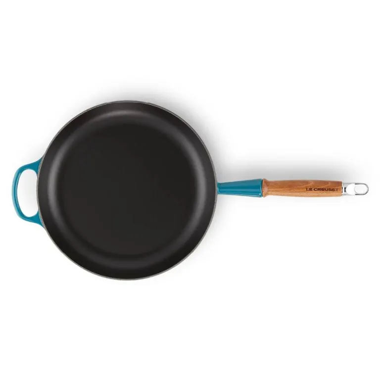 Signature stekepanne med trehåndtak 28 cm deep teal