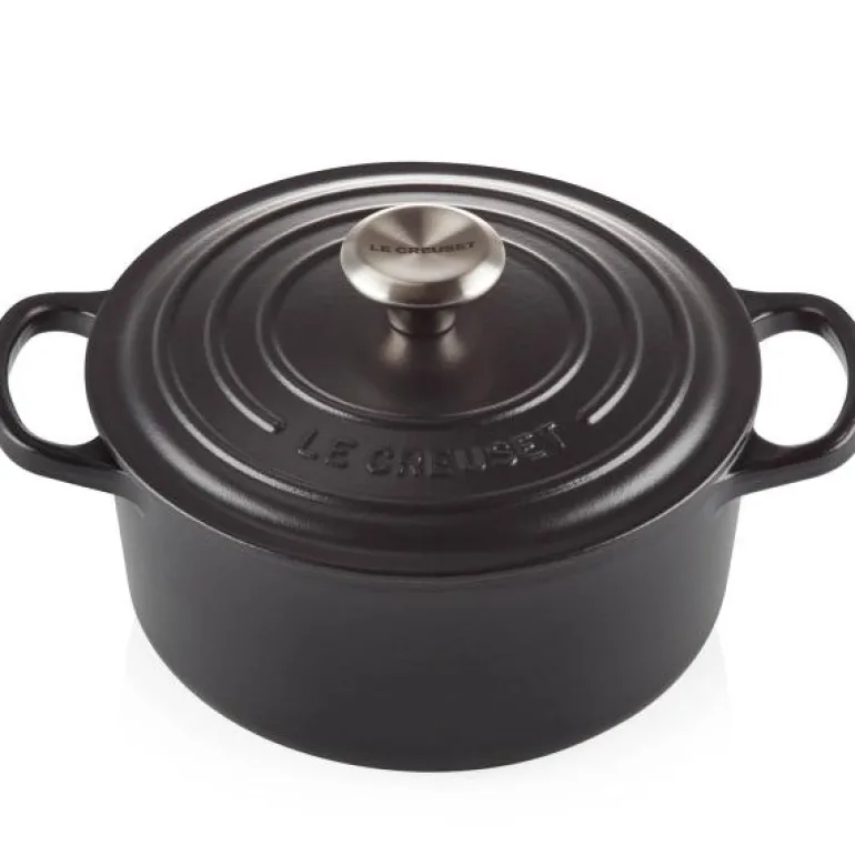 Signature støpejernsgryte rund 24 cm 4,2L matte black