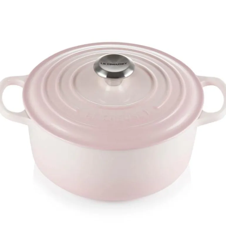 Signature støpejernsgryte rund 24 cm 4,2L shell pink