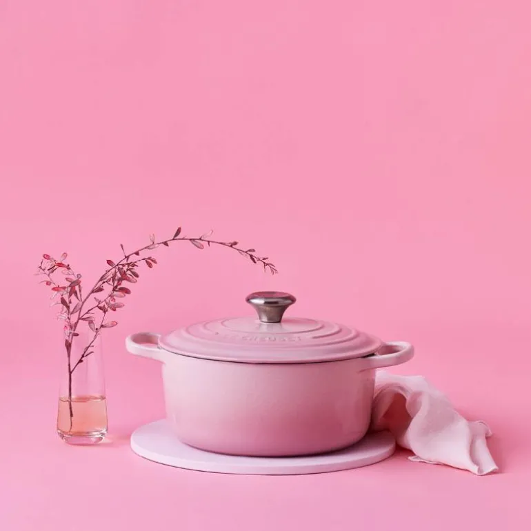 Signature støpejernsgryte rund 24 cm 4,2L shell pink