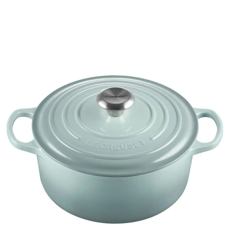 Signature støpejernsgryte rund 24 cm 4,2L sea salt