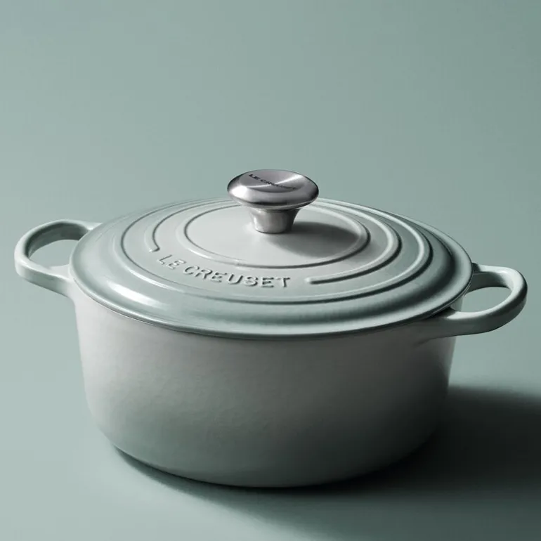 Signature støpejernsgryte rund 24 cm 4,2L sea salt