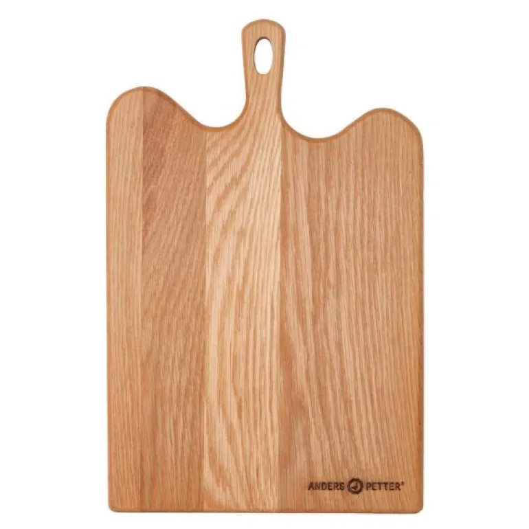 Signerat skjærebrett 46x33 cm eik