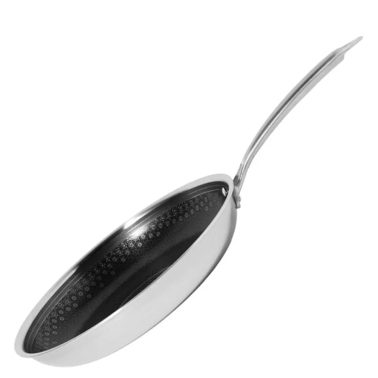 Signerat stekepanne strukturert ståloverflate 28 cm rustfritt stål