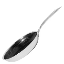 Signerat stekepanne strukturert ståloverflate 24 cm rustfritt stål