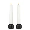 Silhouette lysestake 3,4 cm 2 stk svart