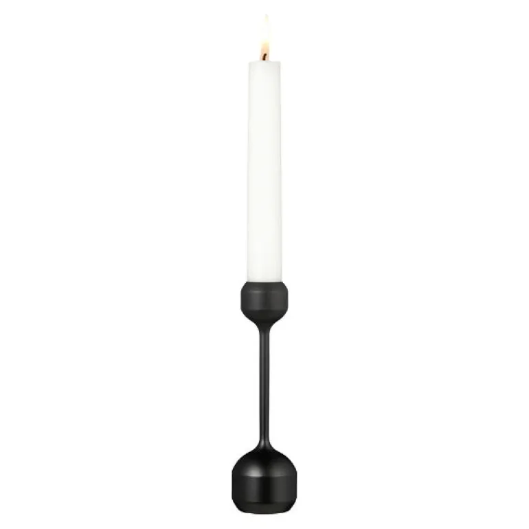 Silhouette lysestake 14,5 cm svart