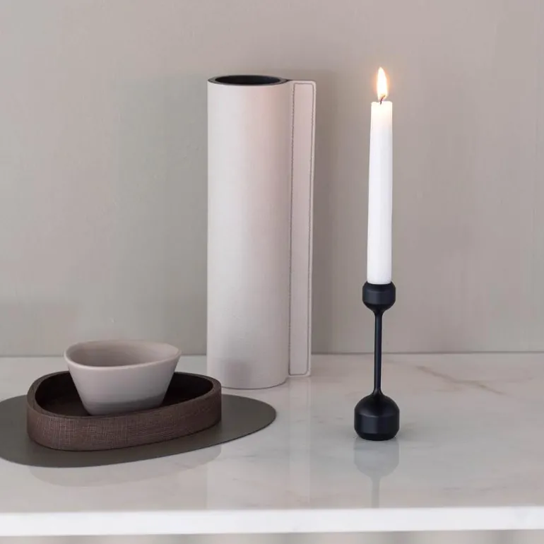 Silhouette lysestake 14,5 cm svart