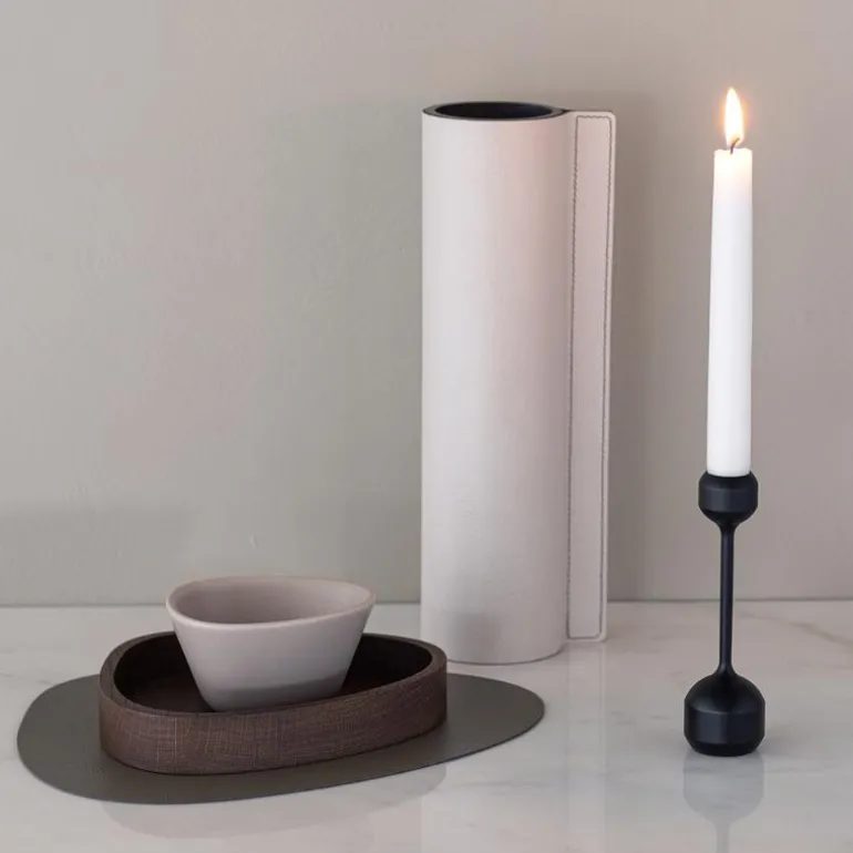 Silhouette lysestake 14,5 cm svart
