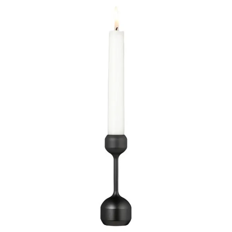 Silhouette lysestake 12 cm svart