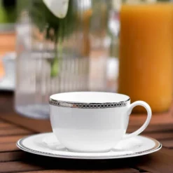 Silver Paisley skål til kaffekopp