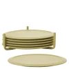 Singles glassbrikker m/ holder 6 stk 10 cm leek green