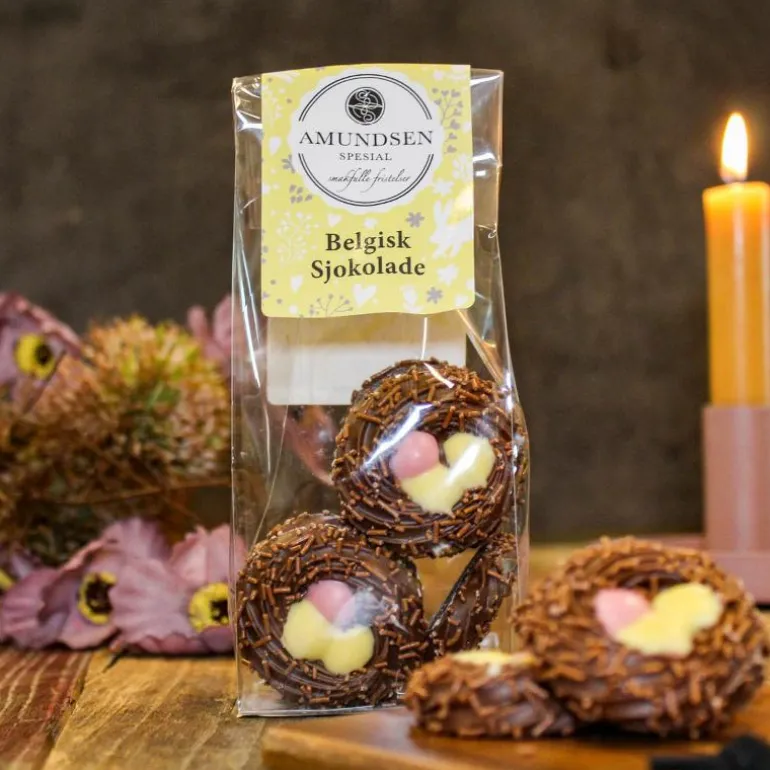 Sjokolade fuglereir 150g gul