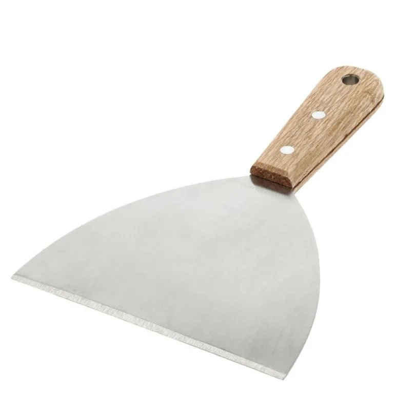 Sjokoladespatel 22 cm eik/rustfritt stål